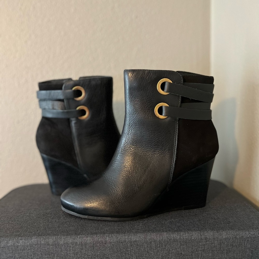 Gacel wedge boots - leather & suede